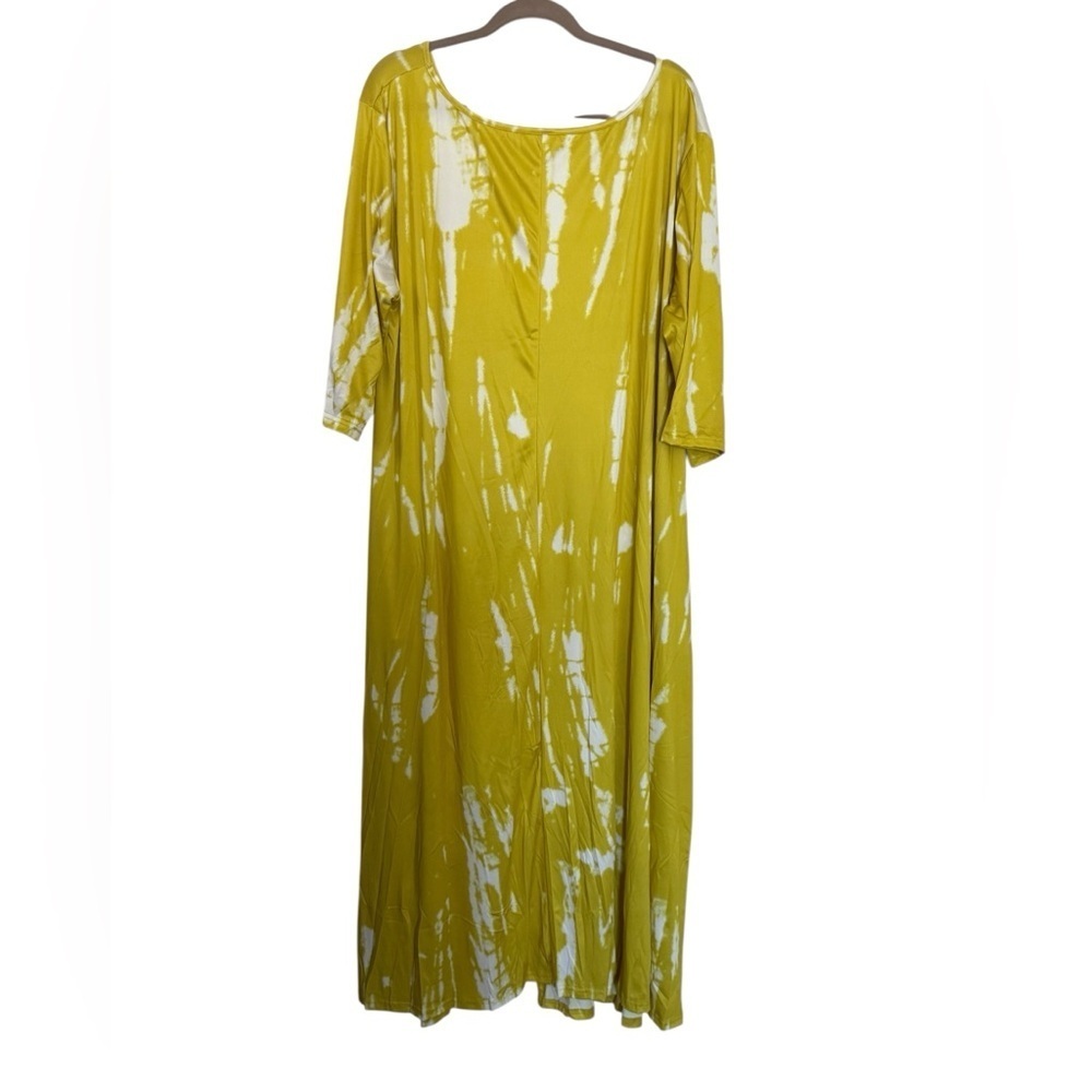 Yellow Tie Dye Midi Dress – Size 5X (New Without Tags) - Picture 3 of 7